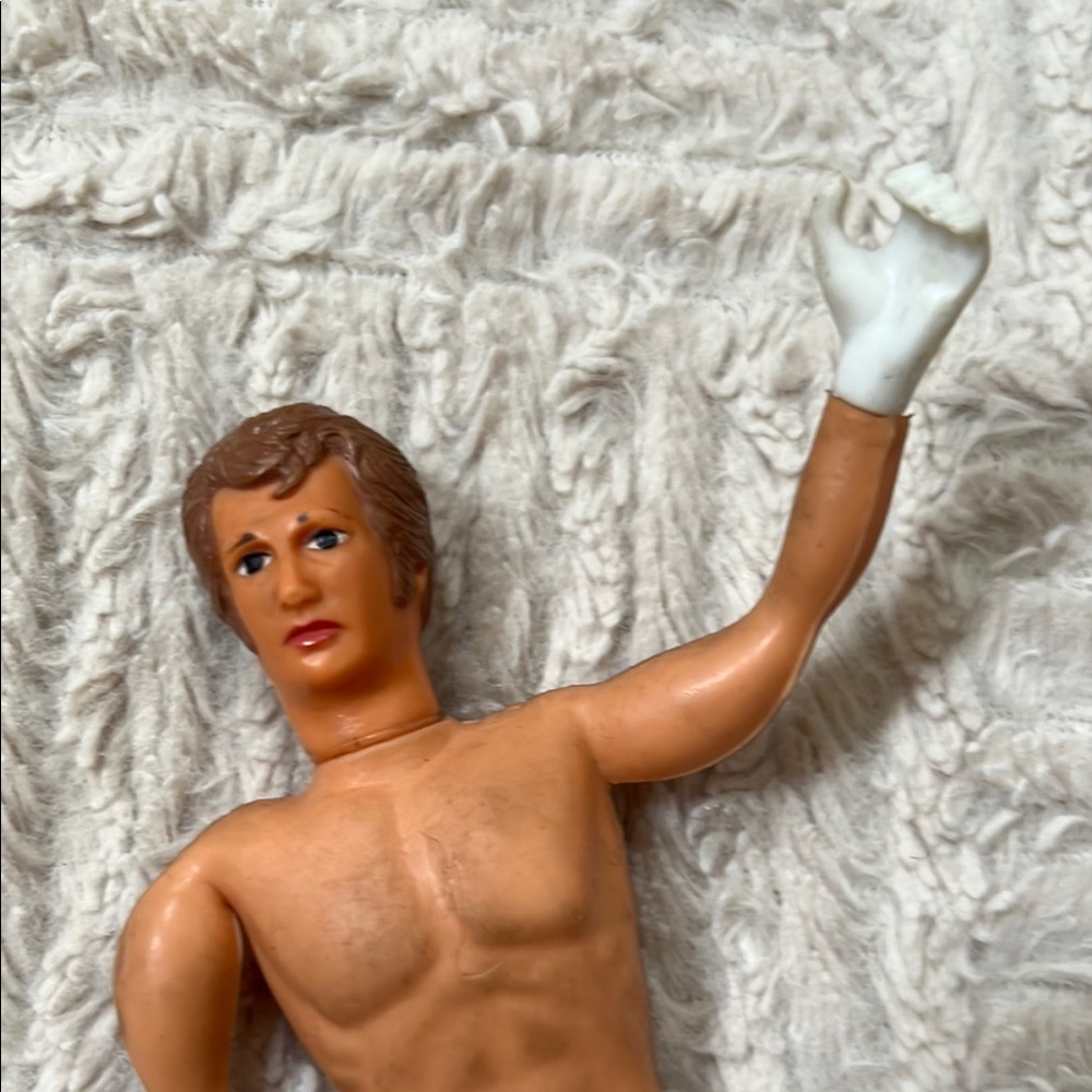 Ideal 1972 Evel Knievel 7” Figures Bendee-missing clothing and feet, vintage toy